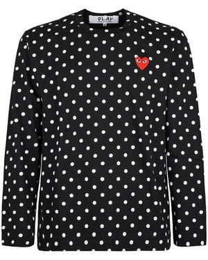 COMME DES GARÇONS PLAY Camiseta Con Estampado De Lunares - Negro