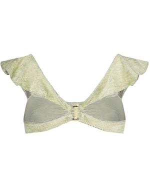 Collina Strada Bralette Met Ruches - Groen