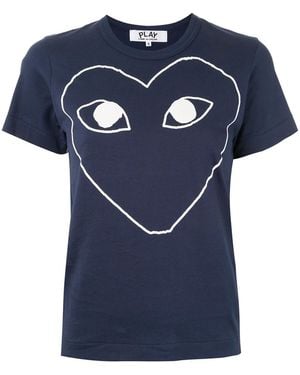 COMME DES GARÇONS PLAY Comme Des Garçons Play Heart Printed T-shirt - Blue