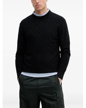 ARMANI EXCHANGE ジオメトリックパターン プルオーバー - ブラック