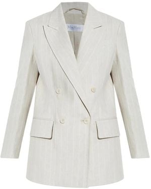 Max Mara Gerla ピンストライプ ダブルジャケット - ホワイト