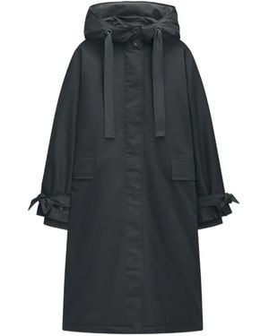 G Lab Hooded Tie-Cuff Coat - Blue