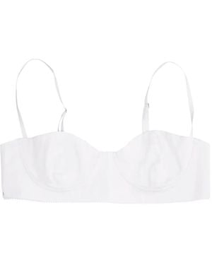 LA ROSE Cotton Bralette - White