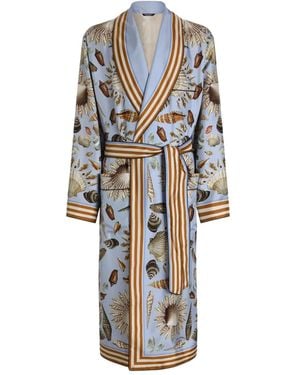 Dolce & Gabbana Morgenmantel Mit Muschelmuster - Weiß