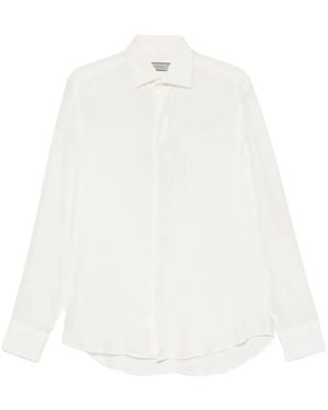 Canali Spread-Collar Shirt - White