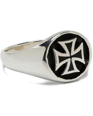 Elle Macpherson Sterlingsilber-Ring Mit Kreuzmotiv - Schwarz