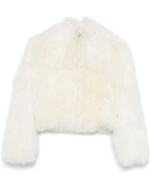 Numerootto Charlie Shearling Jacket - White