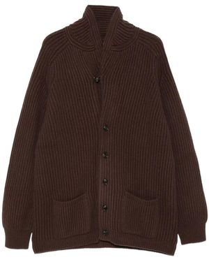 Filson Bristol Ribbed Shawl-Collar Cardigan - Brown