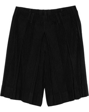 Homme Plissé Issey Miyake Pleated Shorts - Black