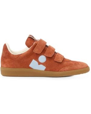 Isabel Marant Beth Calfskin Suede Low-Top Sneakers - Brown