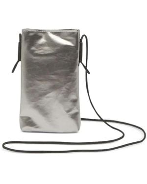 Jack Gomme Likid Light Metallic-Effect Phone Bag - White