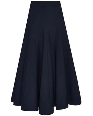 Oscar de la Renta Flared Midi Skirt - Blue