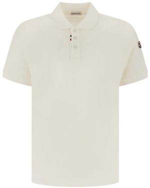 Moncler Polo Con Applicazione Logo - Bianco