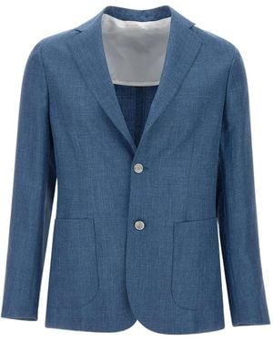 Barba Napoli Single-Breasted Blazer - Blue