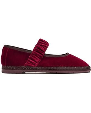 Flabelus Ballerinas mit gerafftem Riemen - Rot