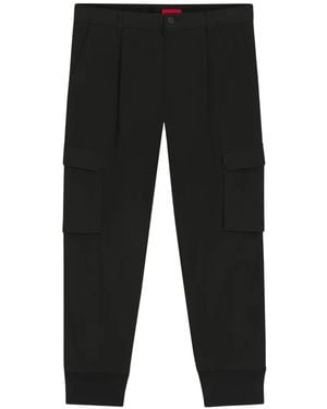 HUGO Cargo-Pocket Pants - Black