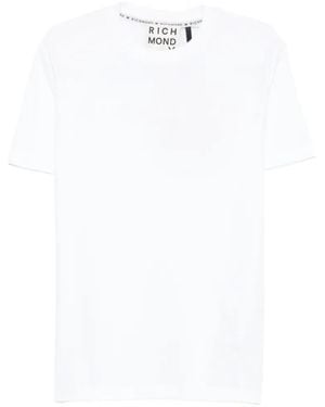 John Richmond Round-Neck Short-Sleeve T-Shirt - White