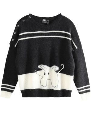 Enfants Riches Deprimes Long-Sleeve Striped Jumper - Black
