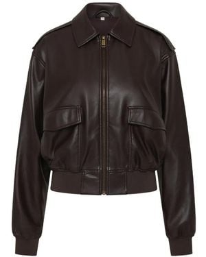 The Upside Zariah Collared Bomber Jacket - Black