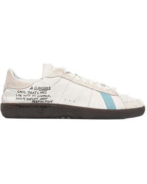 Patrizia Pepe Slogan-Print Panelled Trainers - White