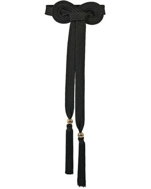 Carolina Herrera Satin Rope Belt - Black