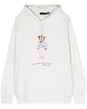 Polo Ralph Lauren Polo Bear Drawstring Hoodie - White