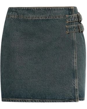 Samsøe & Samsøe Buckle Mini Skirt - Green