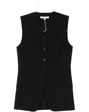Tibi V-Neck Waistcoat - Black