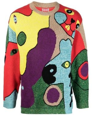 KENZO Gestrickter Pullover - Rot