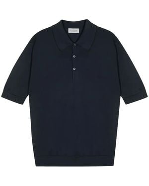John Smedley Cotton Polo Shirt - Blue