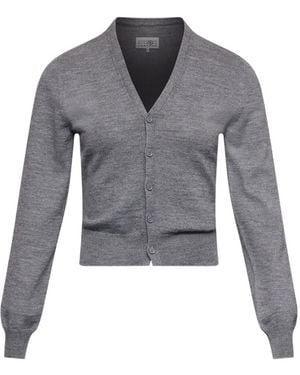 MM6 by Maison Margiela Cotton Cardigan - Grey