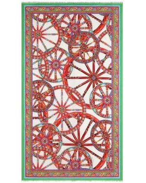 Dolce & Gabbana Carretto-Print Cotton Sarong - White