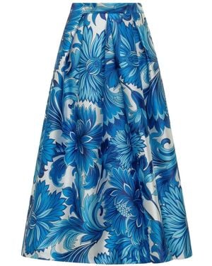 Lunatica Milano Floral Skirt - Blue