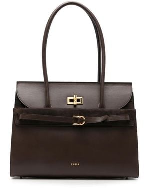 Furla Sac À Main En Cuir À Détail De Boucles - Black