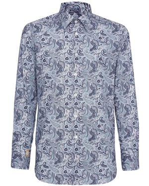 Billionaire Chemise Cut/Milano Original À Motif Cachemire - Blue