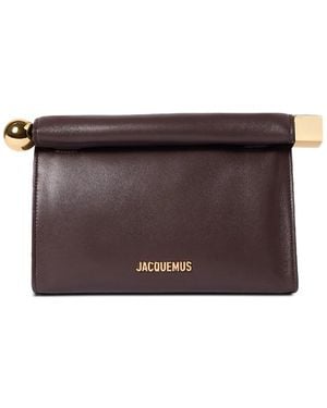 Jacquemus The Rond Carré Clutch - Braun