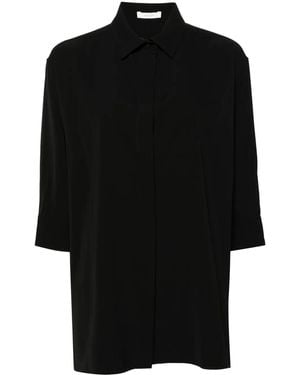 The Row Elada Classic-Collar Shirt - Black