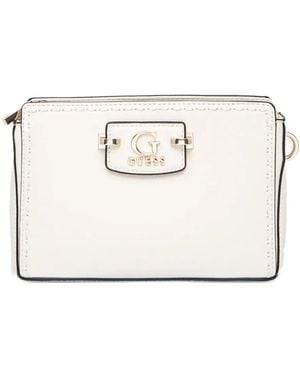 Guess Logo-Lettering Tote Bag - Natural