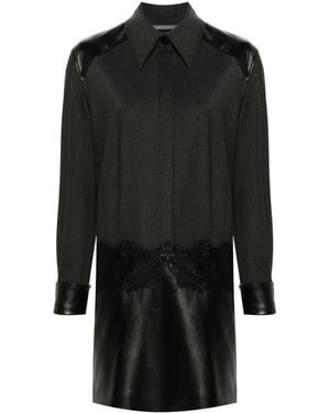 Alberta Ferretti パネル シャツドレス - ブラック