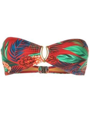 Lygia & Nanny Top Bikini Mika Con Stampa Botanica - Rosso