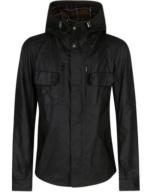 Barbour Cotton Hooded Jacket - Black