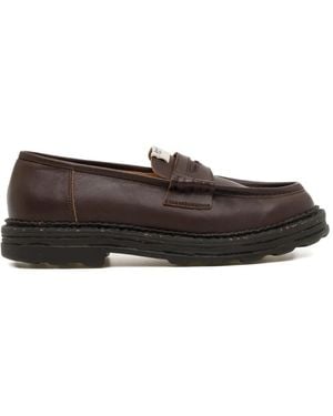 Maison Mihara Yasuhiro Slip-On Penny Loafers - Brown