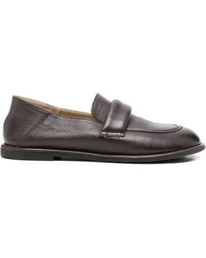 SERGIO MORETTI FIRENZE Almond-Toe Slip-On Loafers - White