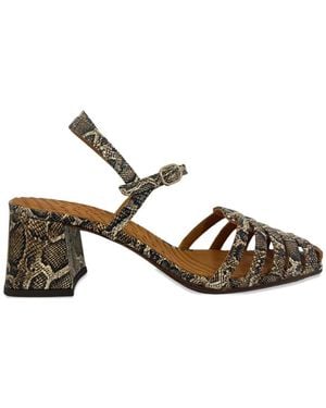 Chie Mihara Voku Caged Sandals - White