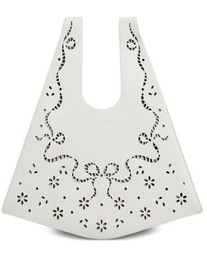 Simone Rocha Borsa A Mano Lasercut Mini - Bianco