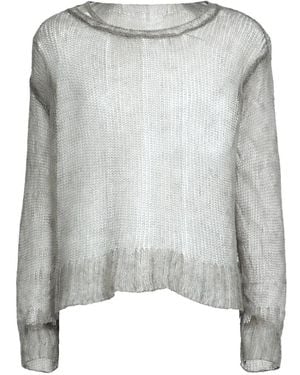 Ann Demeulemeester Maglione Traforato - Grigio
