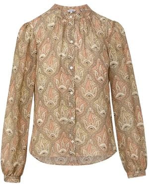 Veronica Beard Ashlynn Paisley-Print Blouse - Natural