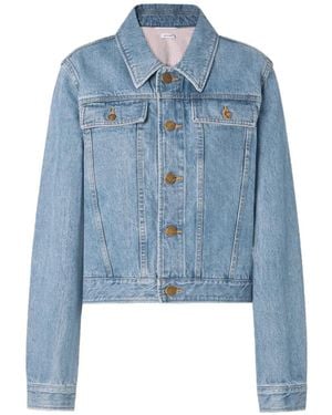 Thom Browne Chaqueta Vaquera Fruncida - Azul