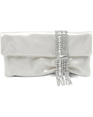 Jimmy Choo Mittelgroße Zandra Clutch mit Kristallen - Grau