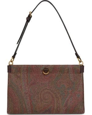 Etro Mini Arnica Paisley-Patterned Shoulder Bag - Brown